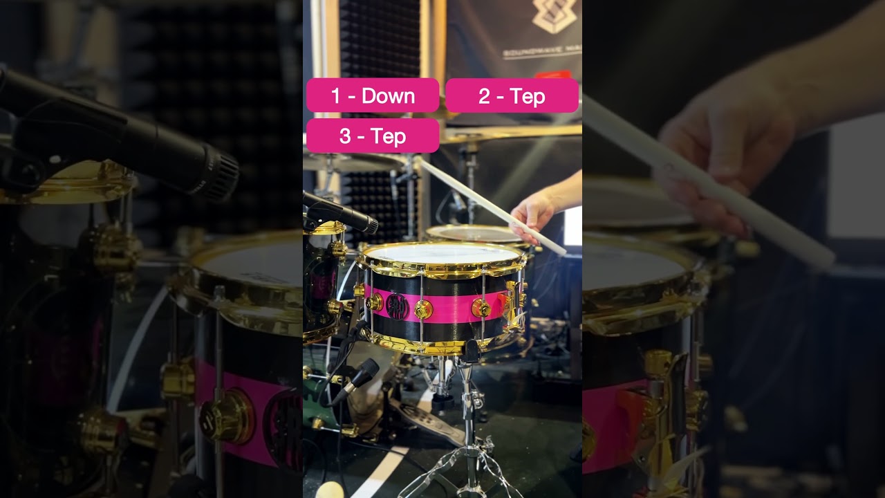 4 strokes 3D snare😱🥁 #drums #drum #drummer #drumming #drumlessons #4stroke #барабан #ударные