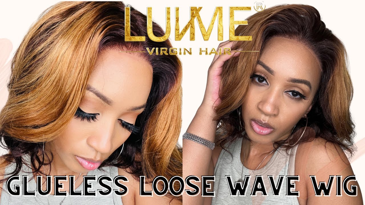 Elegant Ombre Blonde Loose Wave 5x5 Glueless Wig Ft LUV ME HAIR