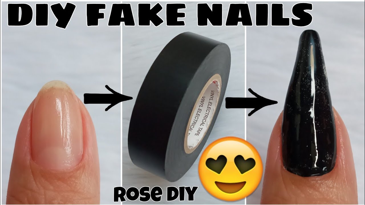 HOW TO MAKE FAKE NAILS USING ELECTRICAL TAPE | DIY FAKE NAILS WITH VINYL ELECTRIC TAPE AT HOME