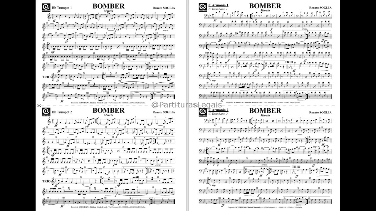 Bomber - Marcha para Banda Sinfônica - Partitura completa
