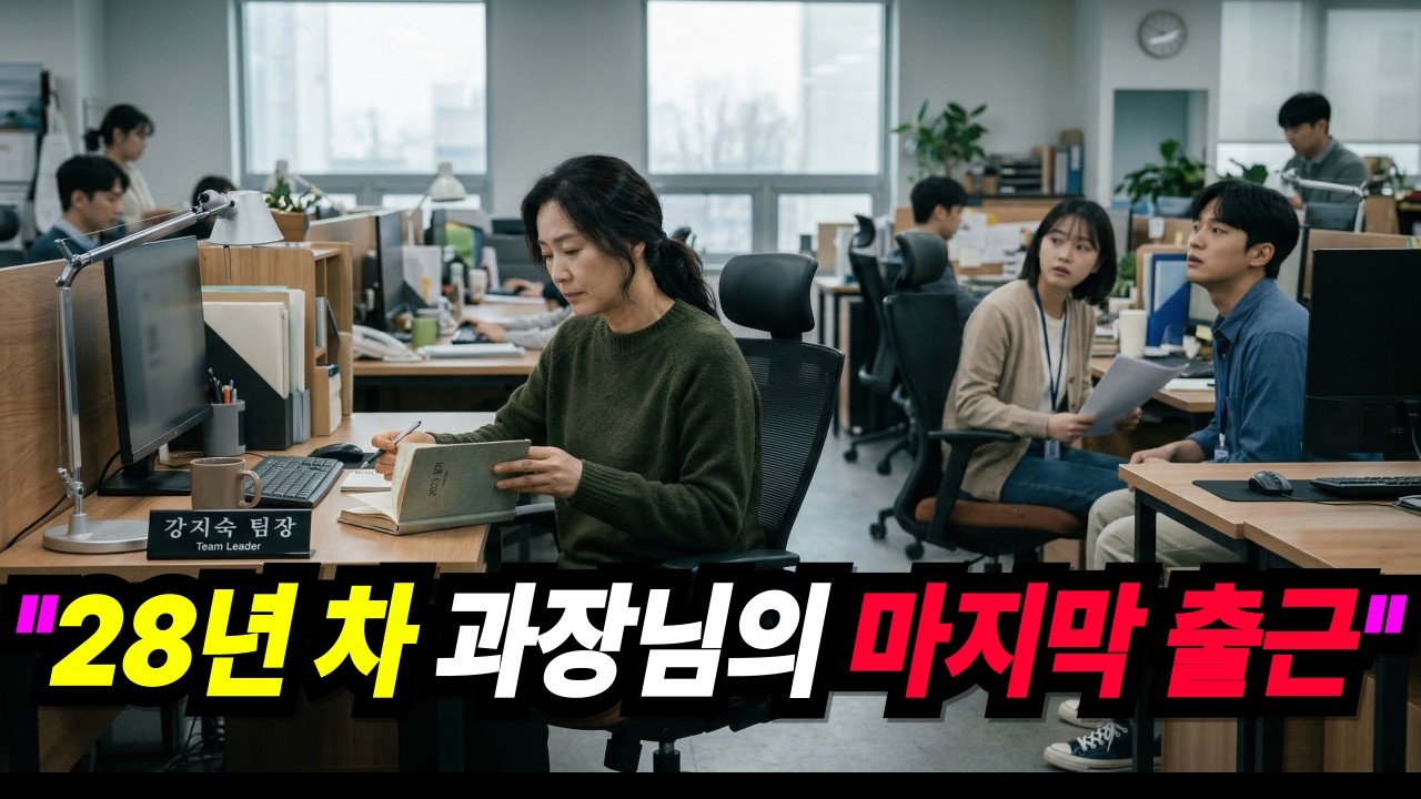 28년 차 과장님의 마지막 출근  직함은 멈춰 있었지만, 그녀의 가치는 멈춘 적이 없었다 | 노후사연 | 인생역전 | 시니어사연 | 사이다사연 | 오디오북 | 직장사연 |
