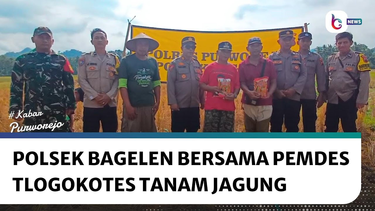Polsek Bagelen Bersama Pemdes Tlogokotes Tanam Jagung