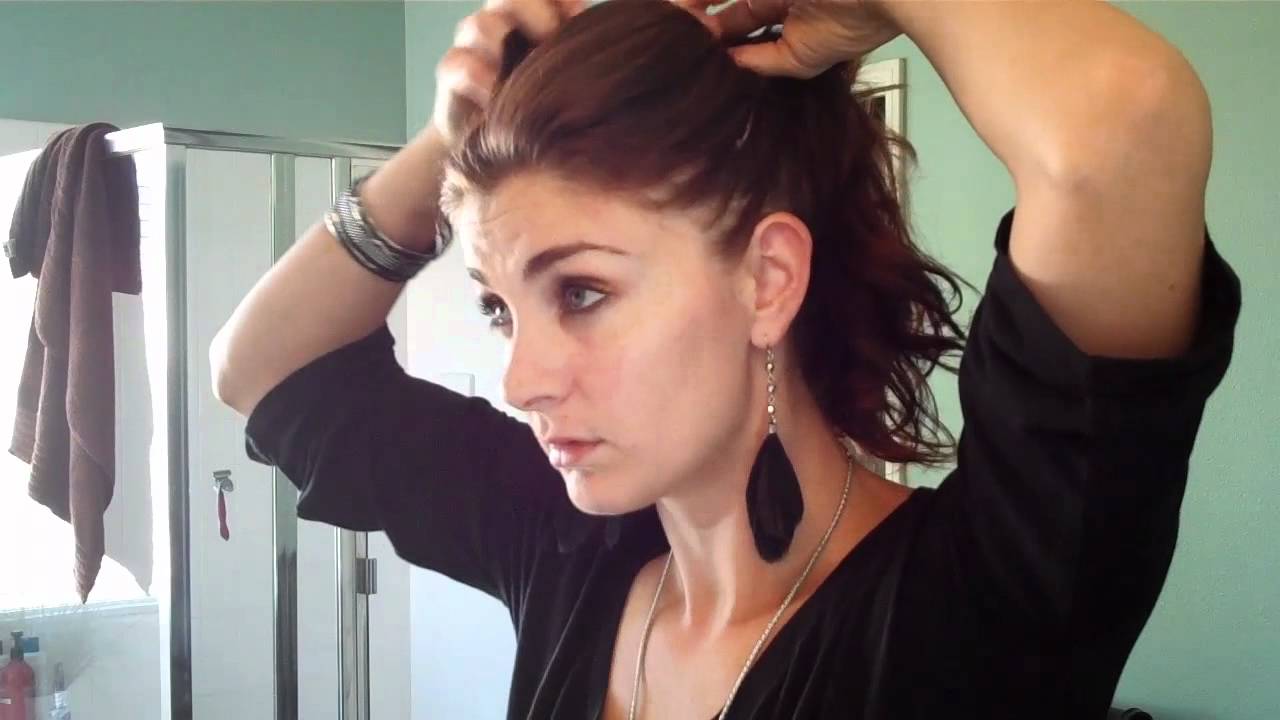 High bun with poof