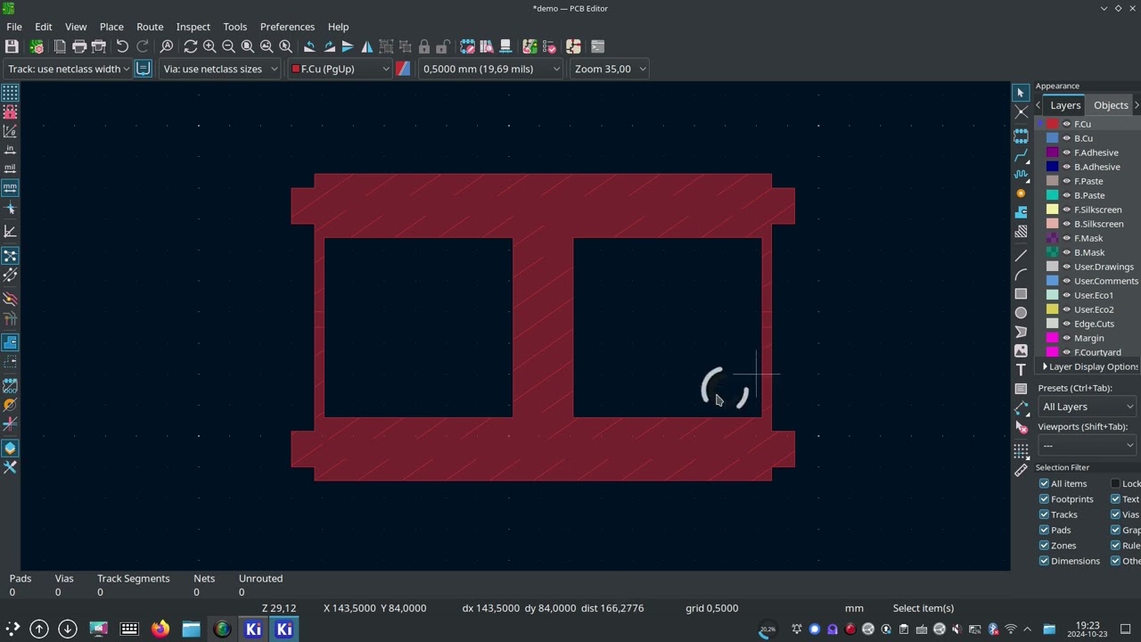 How to create a KiCAD footprint from an AWR RF layout