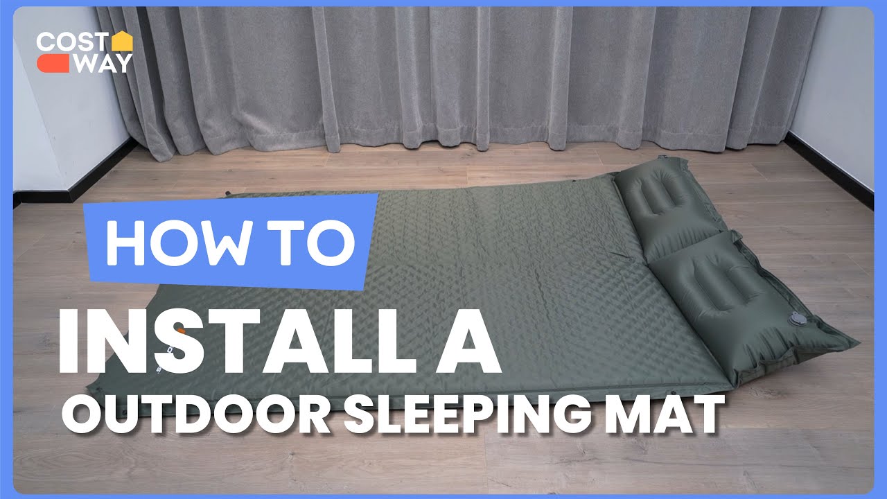 How to Install the Camping Outdoor Sleeping Mat with Pillows Bag | OP70722 #costway #howto