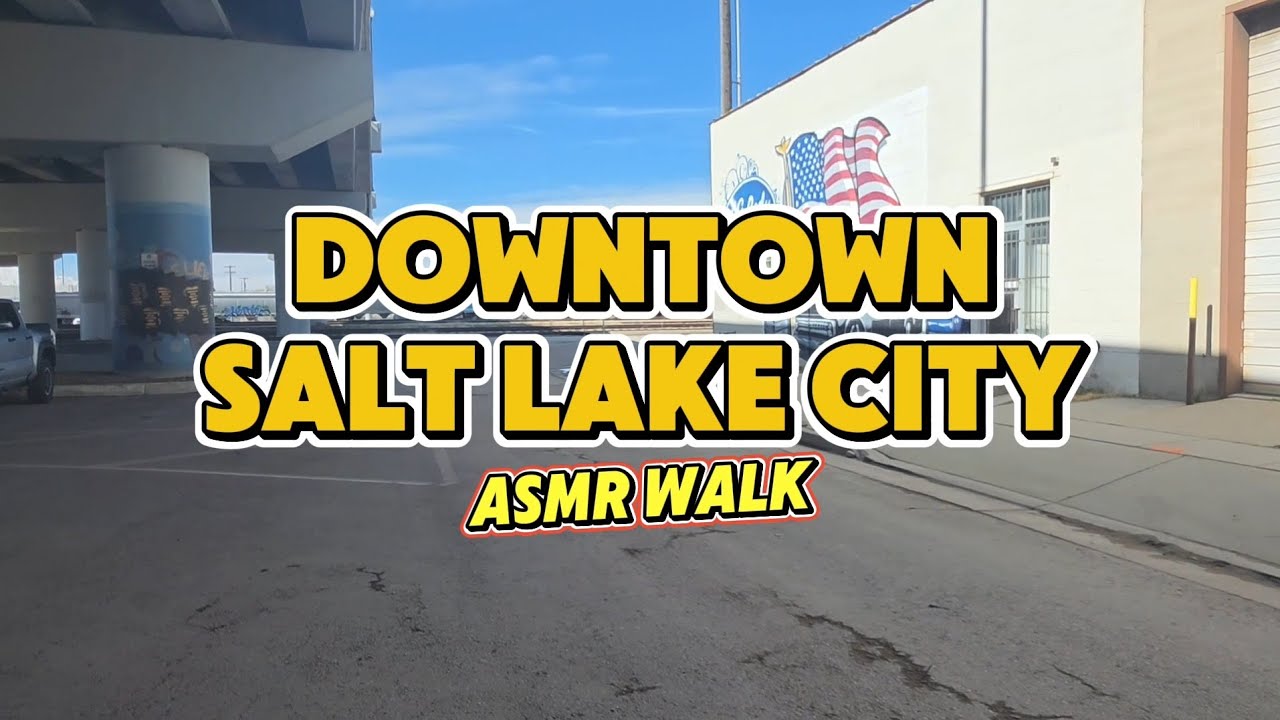 Daytime ASMR Walk in Downtown Salt Lake City, Utah  | Industrial Streets, Murals & City Sounds