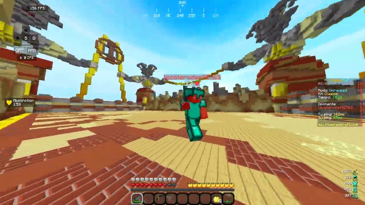 Pelea de inválidos Minecraft 1.8.9 (empecé a jugar hace 1 semana) 🥵