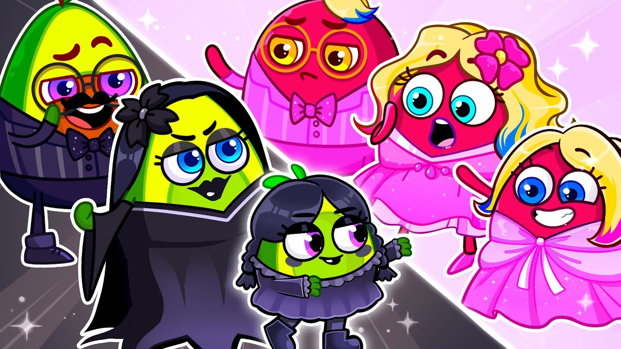 Pink vs Black Challenge 💖🖤 Learn Colors 🌈 Kids CartoonSong & Nursery Rhymes Pit & Penny Stories #top