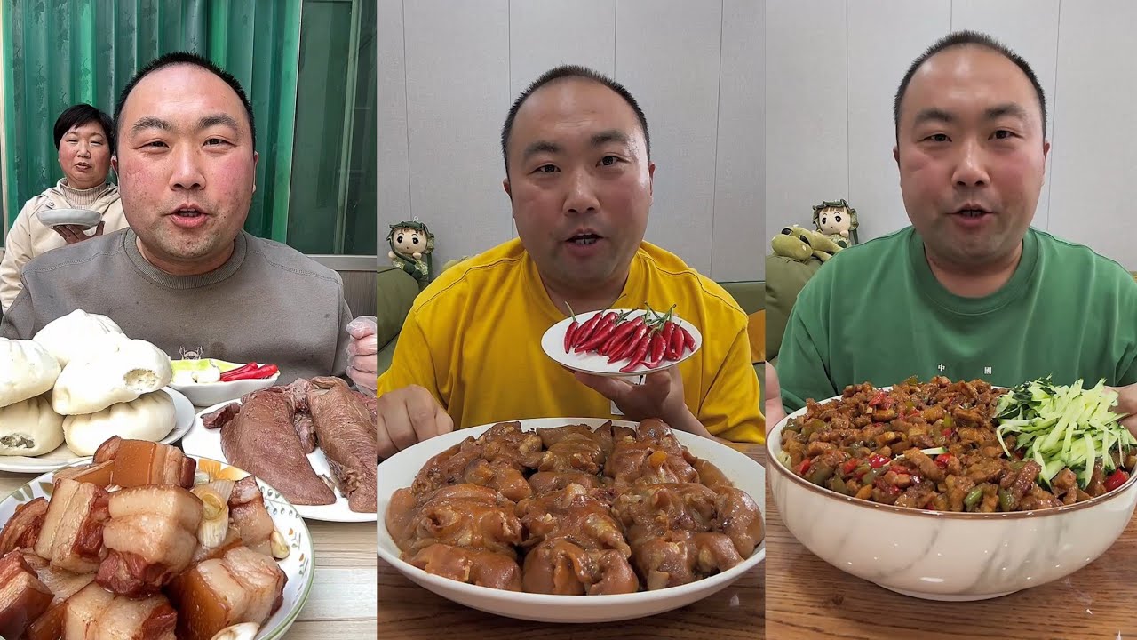 Mukbang #74 :Eat pig brain belly pork, Fried skewers 😋🤤.#belly #eatingshow  #mukbang #food 
