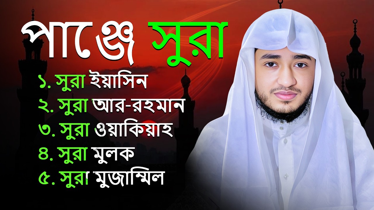 ✨ পাঞ্জে সূরা - ঘর থেকে অশান্তি ও অভাব দূর করার আমল | 5 Surah Full - Qari Abu Rayhan