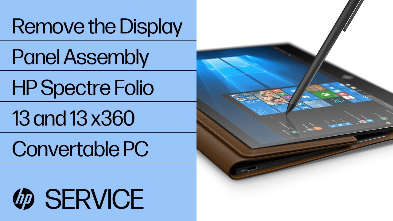 Remove the Display Panel Assembly | HP Spectre Folio 13 and 13 x360 Convertable PC | HP