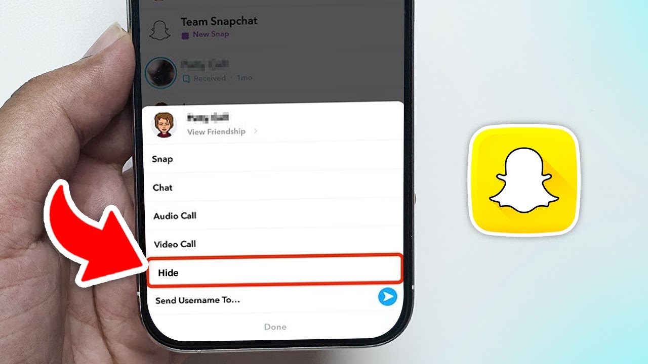 How to hide someone on snapchat