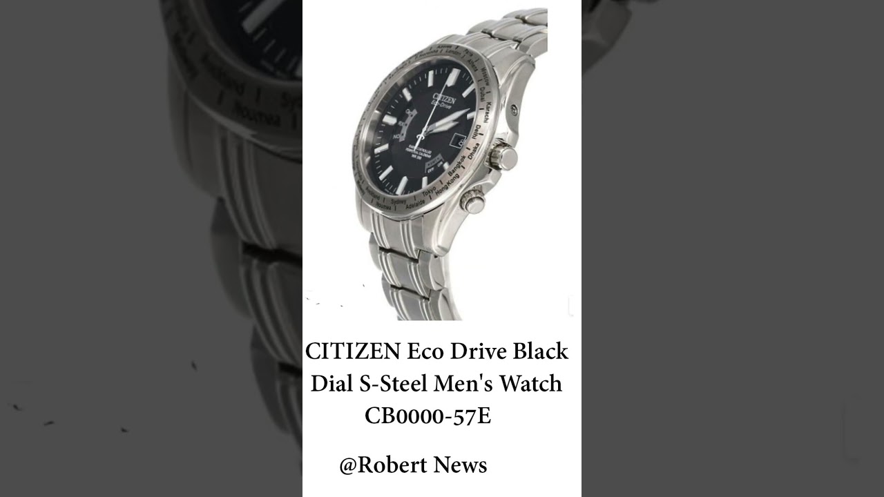 Zegarek męski CITIZEN Eco Drive Black Dial S Steel CB0000 57E