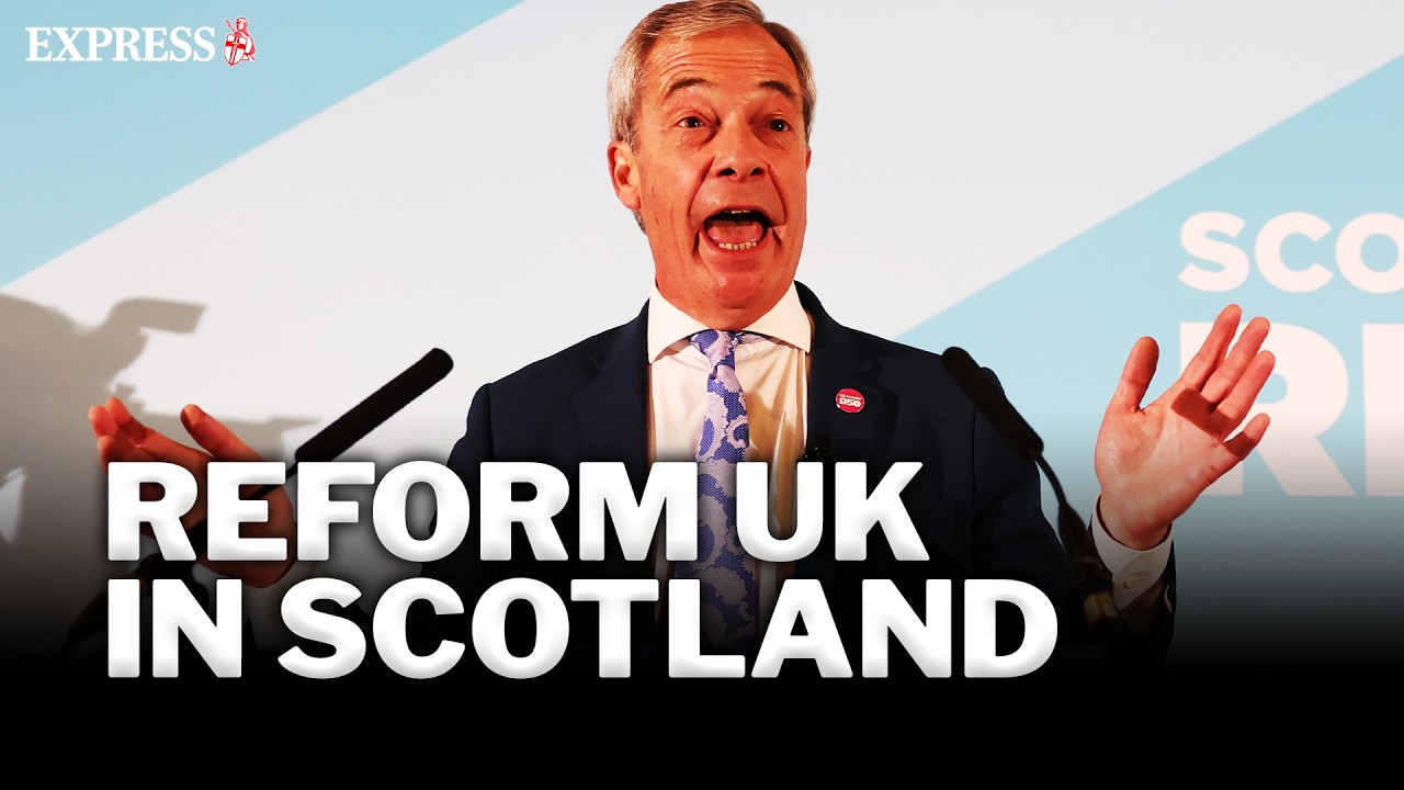 LIVE: Nigel Farage unveils Reform UK's Scottish election candidates and launch manifesto