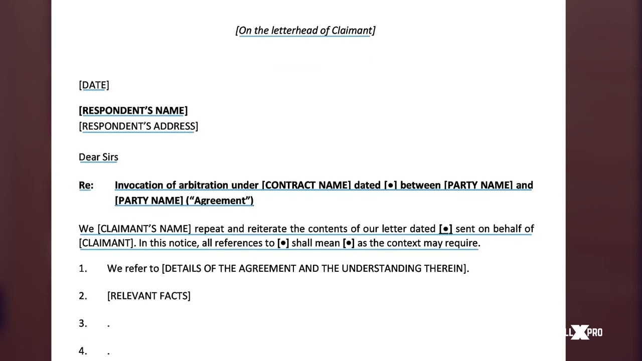 Lecture 10 | Drafting - Notice of Arbitration
