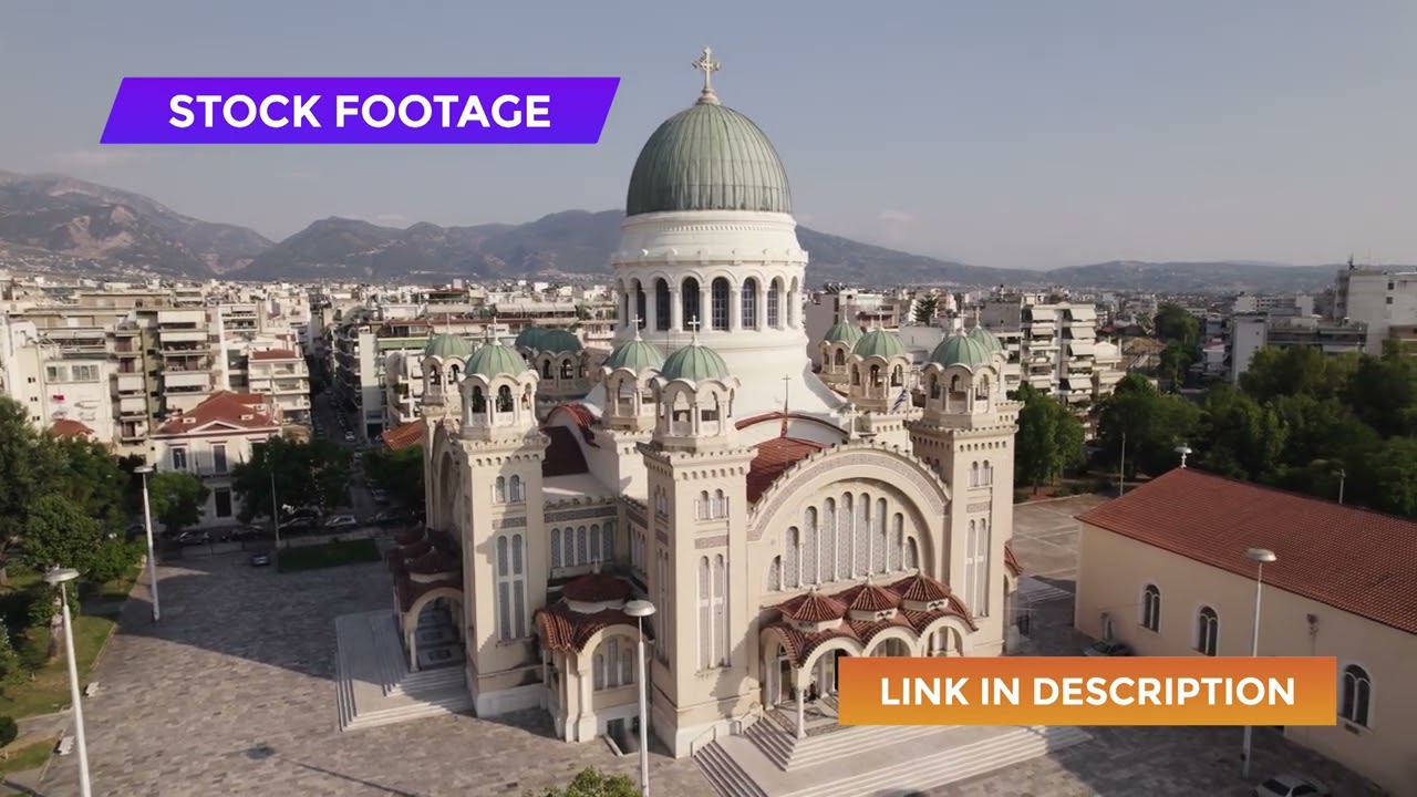 Greece 🇬🇷 Patras Cathedral of Saint Andrew Drone [4K] Clip 1