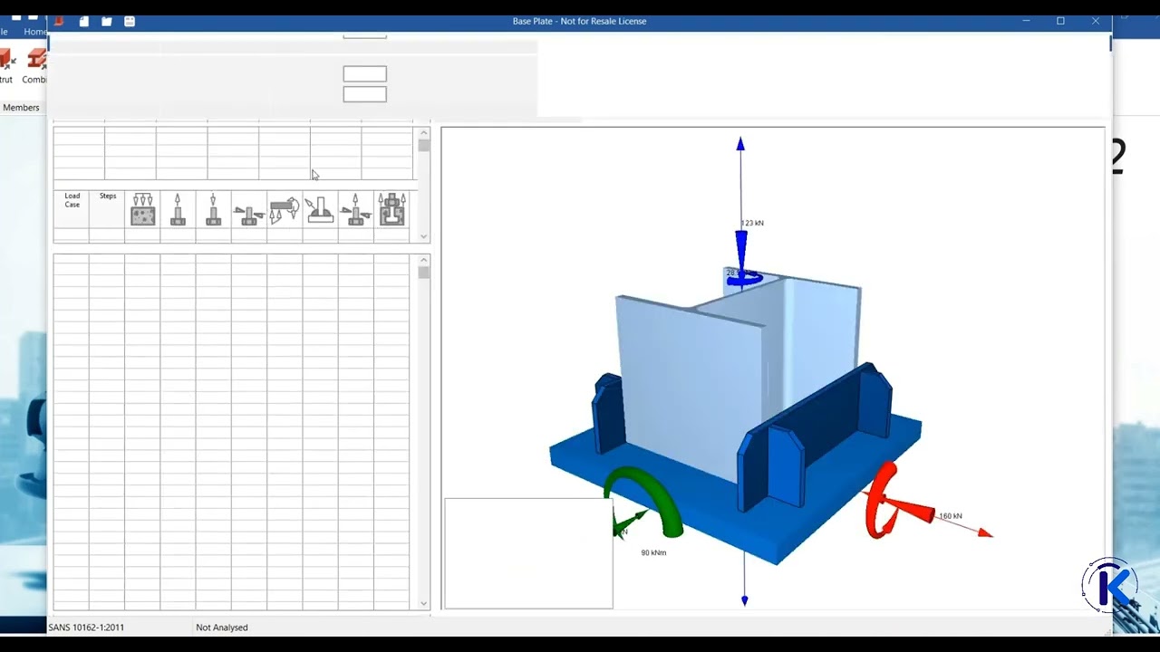 Base Plate Connection Design using PROKON شرح تصميم القاعدة المعدنية للأعمدة باستخدام برنامج بروكون