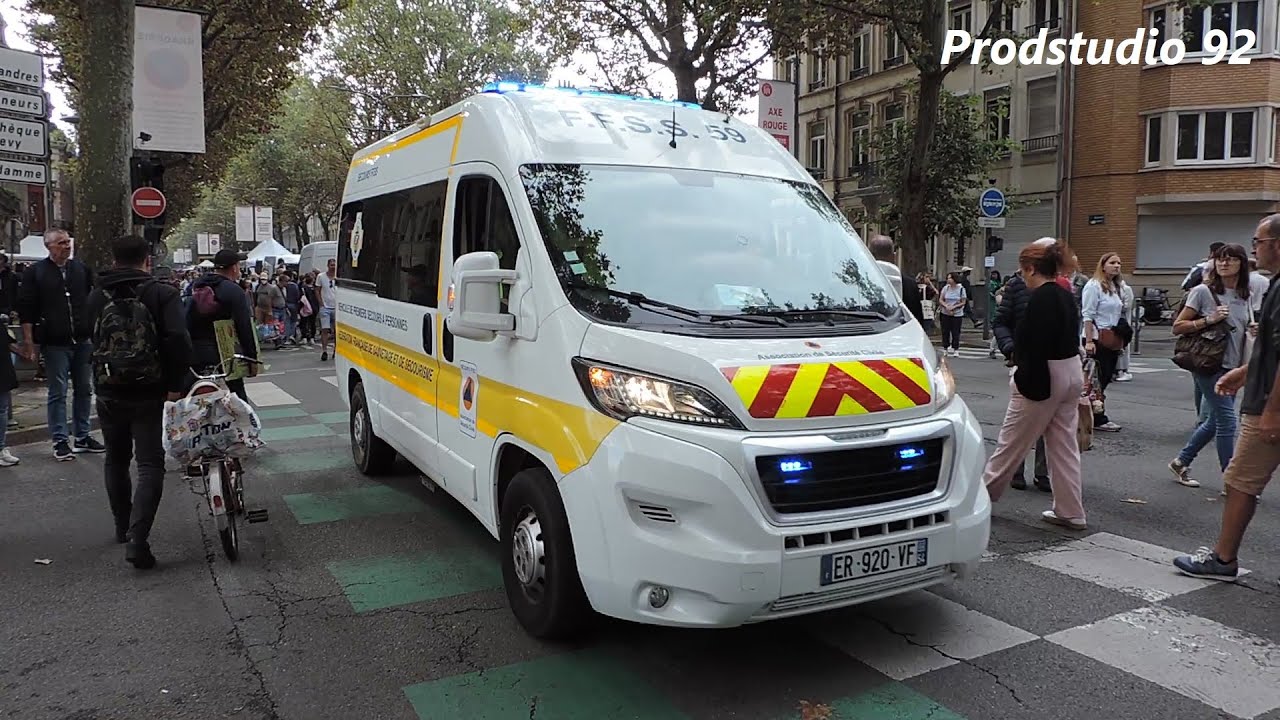 VPSP FFSS59, Croix Rouge et Protection Civile en urgence à Lille