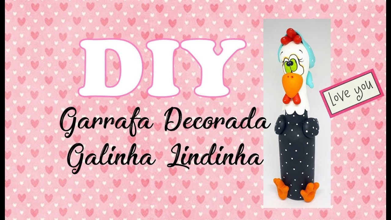 #DIY Garrafa Decorada Galinha Lindinha de Lenço (Reciclando Garrafa)