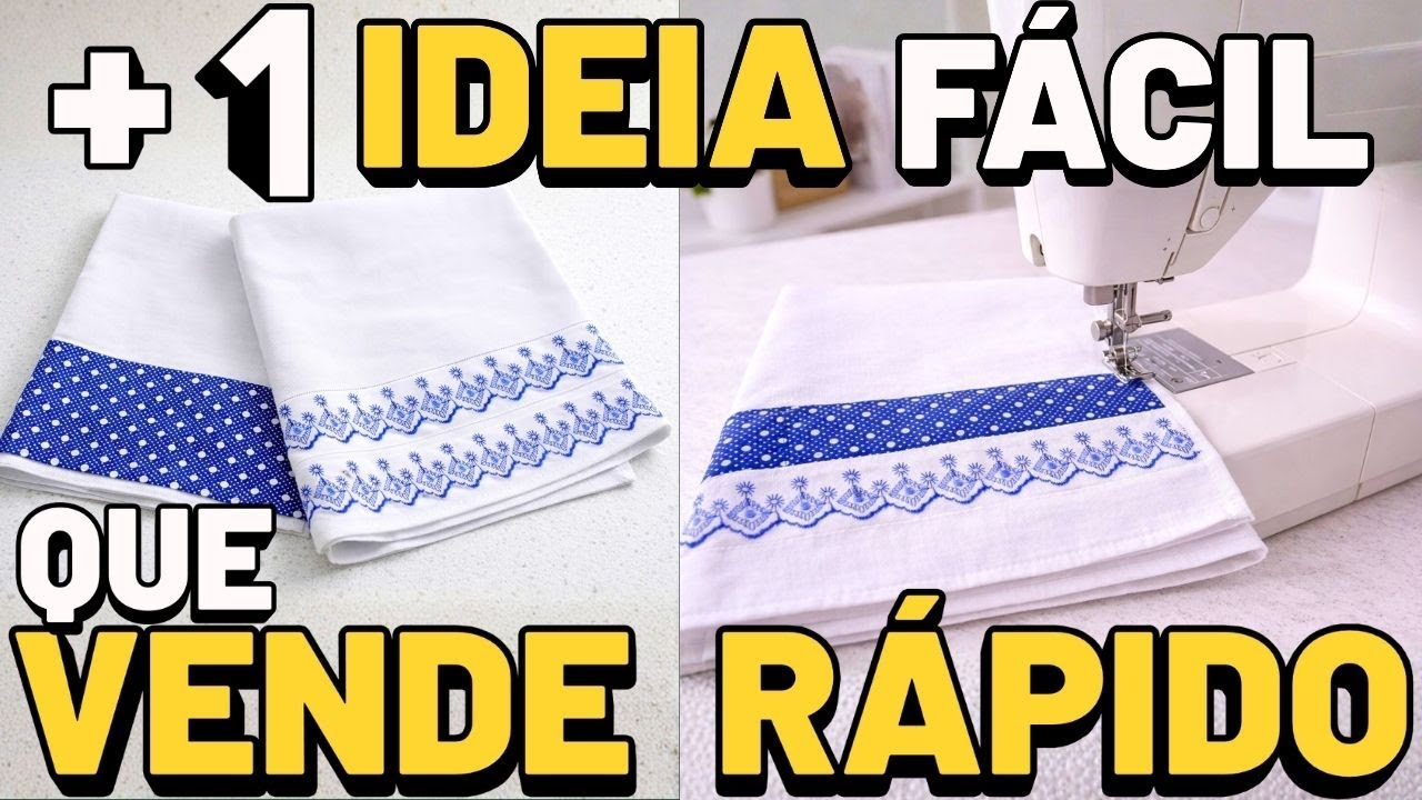 Barrado em TECIDO com RETALHOS para Pano de Prato FÁCIL de Fazer e Vende Rápido