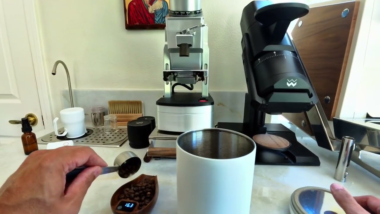 POV Making Espresso with the New Kafatek SDRM Grinder and ACS Vostok #espresso #coffee #coffeelover