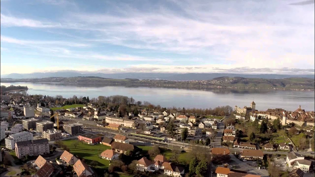 Luftaufnahme Stadt Murten am Murtensee