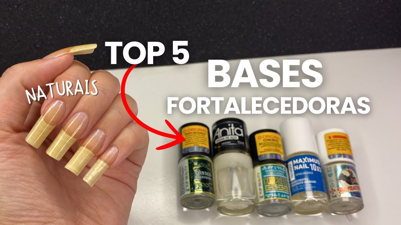 TOP 5 BASES FORTALECEDORAS | Unhas naturais grandes e fortes | May Na Real