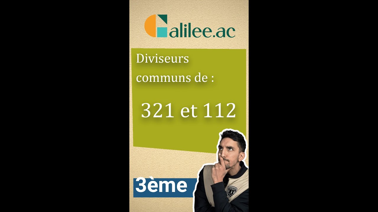 PGCD de 2 nombres #2 ? - Exercice Corrig&eacute; - Maths Troisi&egrave;me
