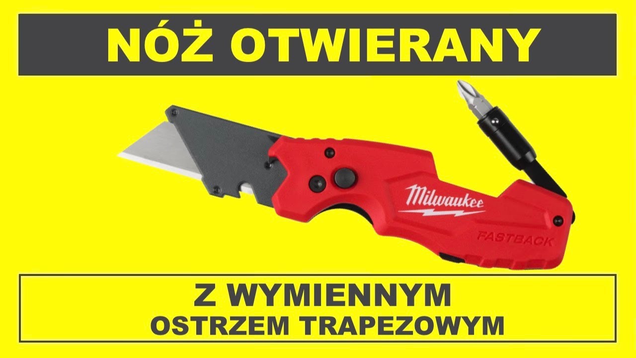 Nóż otwierany z ostrzem trapezowym Milwaukee FASTBACK