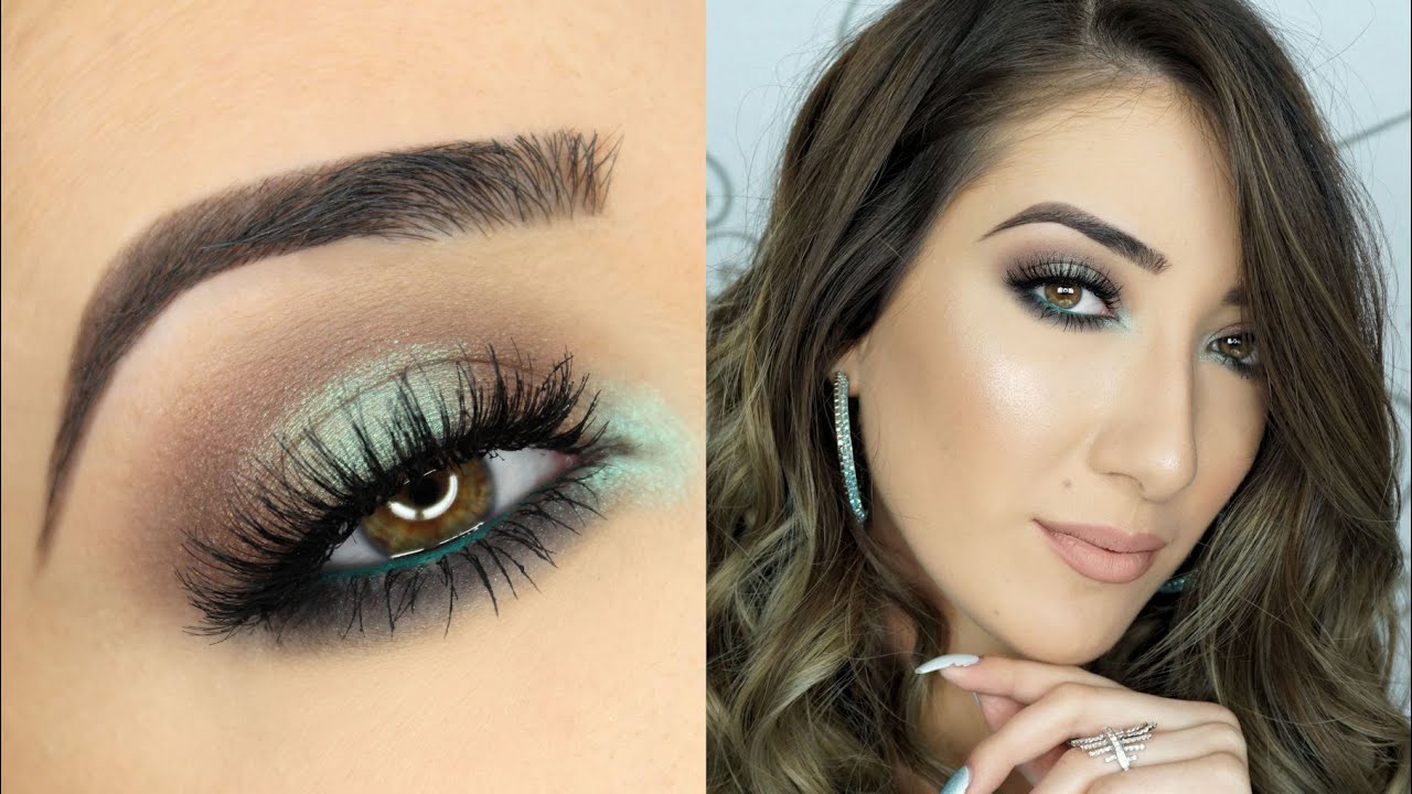 One Brand Drugstore Makeup Tutorial | Brown and Teal Halo Smokey Eye