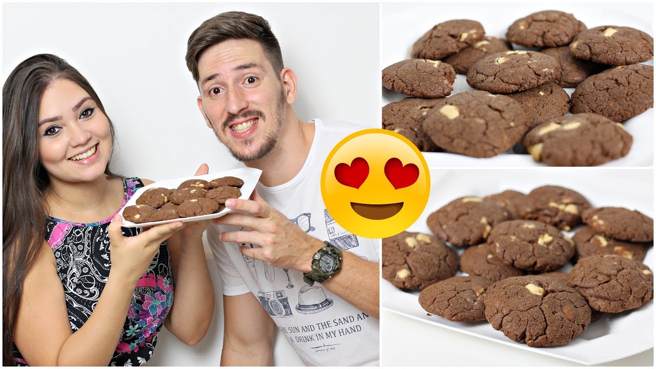 Cookies de Nutella com chocolate branco ♥ MUITO FÁCIL