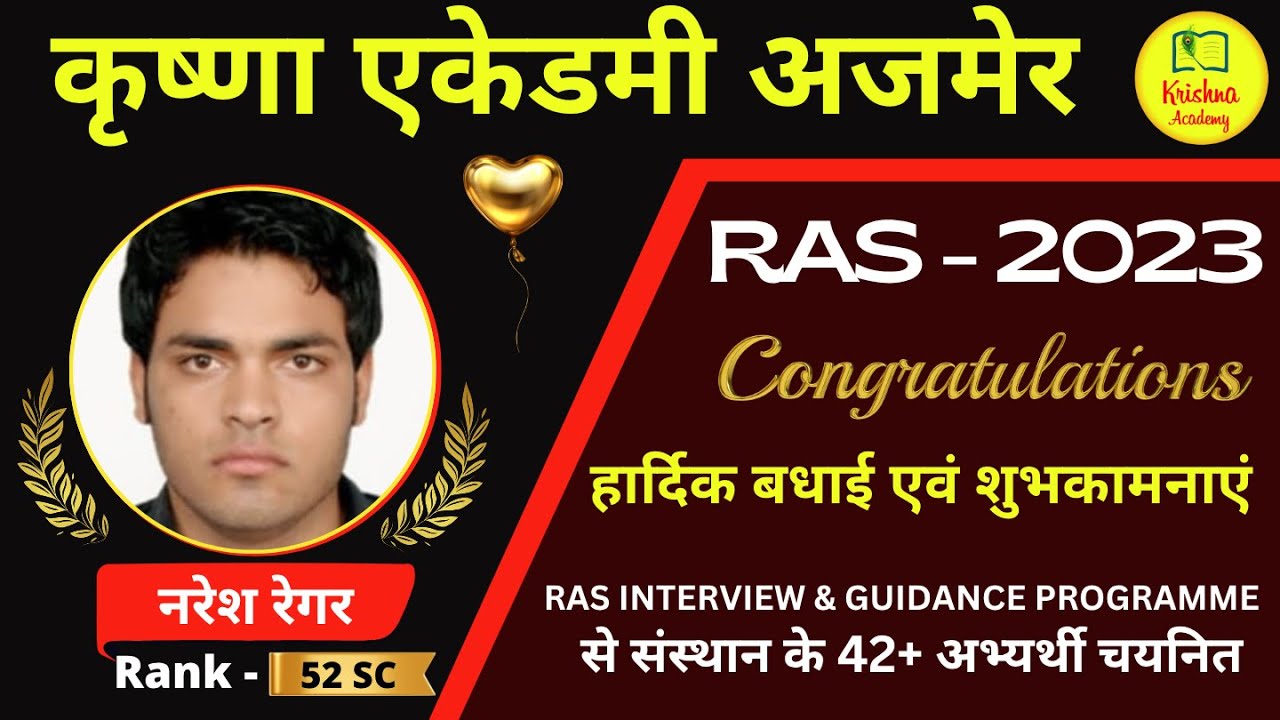 Naresh Kumar Raigar | RAS-2023 Finally Selected | RAS Mock Interview - 2025 | 10 May, 2025