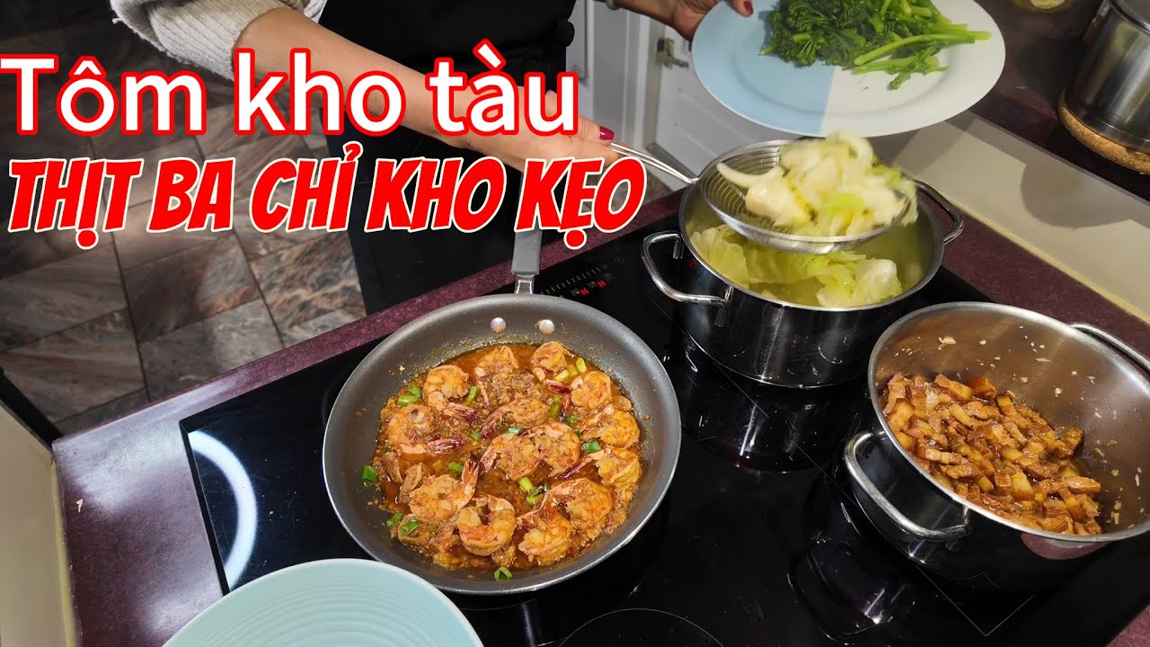 Tôm kho tàu xuất sắc | thịt kho hao cơm | Ánh Nguyệt cuộc sống Hà Lan