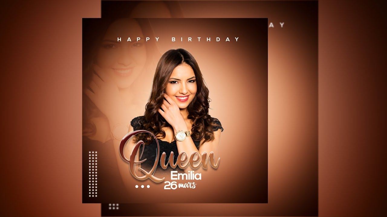 Affiche D'anniversaire Professionnelle Dans 15 min sur Photoshop.