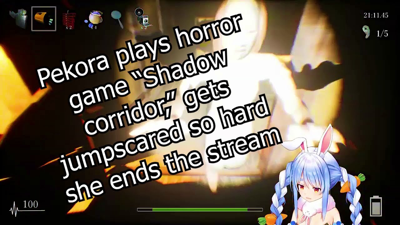Pekora plays horror game 