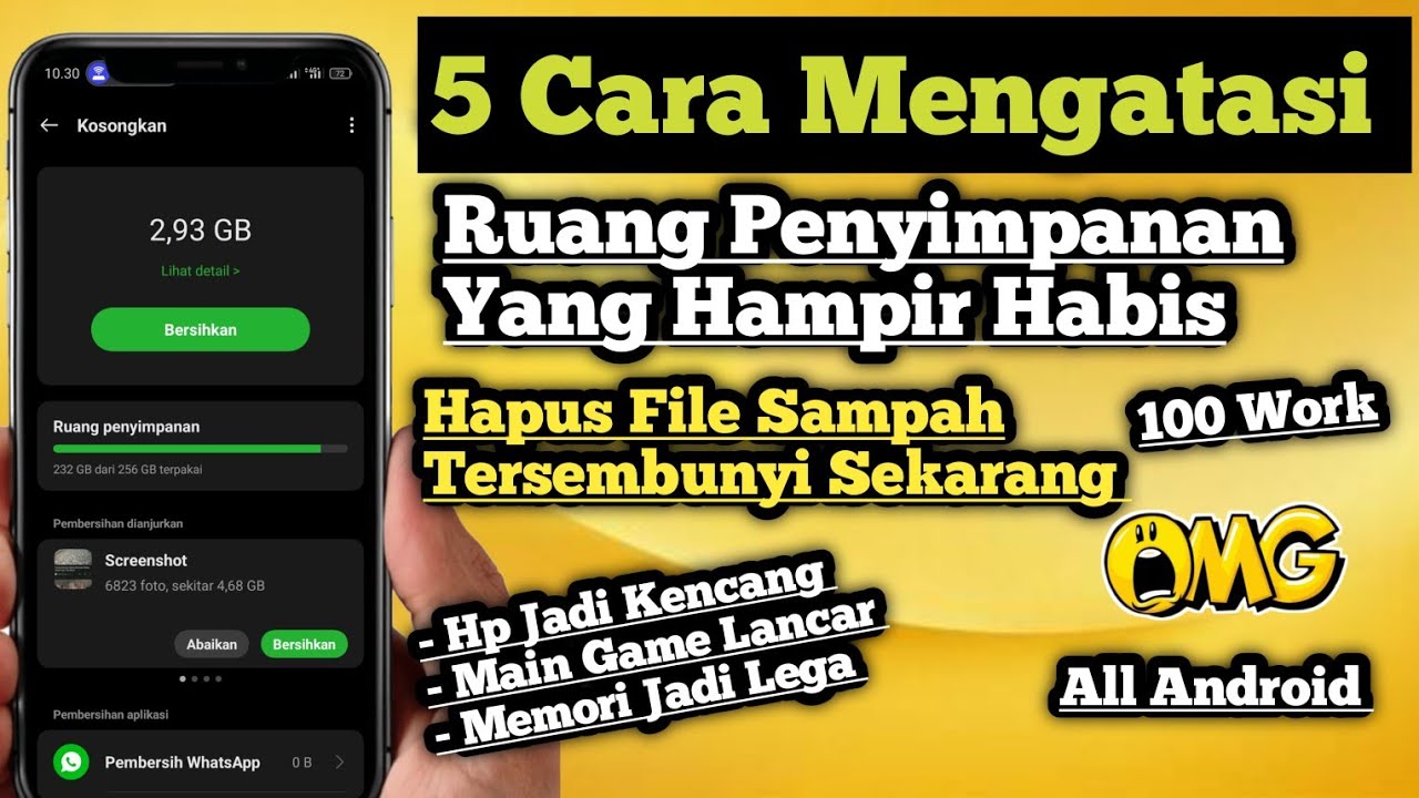 Ruang Memori Penuh ? | Begini 5 Cara Mengatasi Ruang penyimpanan yang hampir Habis | All Android