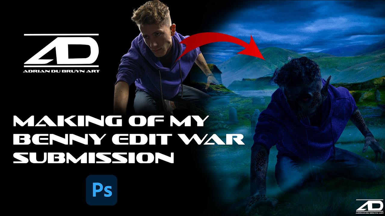 How I made a Creepypasta Halloween Creature for benny's edit war 2022, Photo Manipulation Speedart