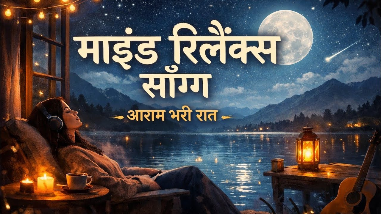 माइंड रिलैक्स सॉन्ग 🌙 | आराम भरी रात | Stress Relief Hindi Song | Sleep & Peace