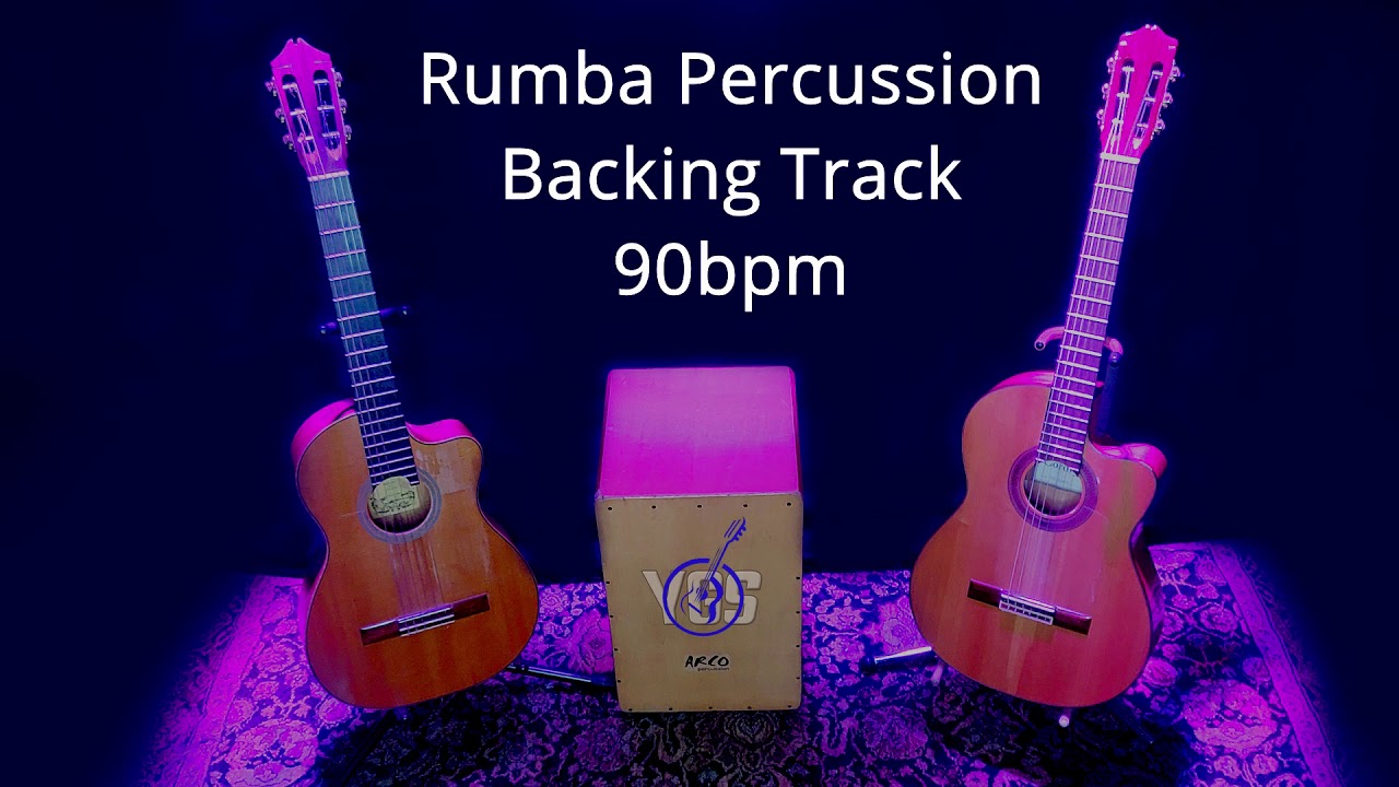 Rumba Percussion Backing Track 90bpm for Guitar Players