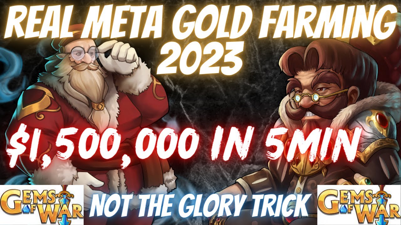 Gems of War REAL Meta GOLD FARMING for 2023 | $1,500,000 in 5 minutes NOT glory trick REAL DEAL
