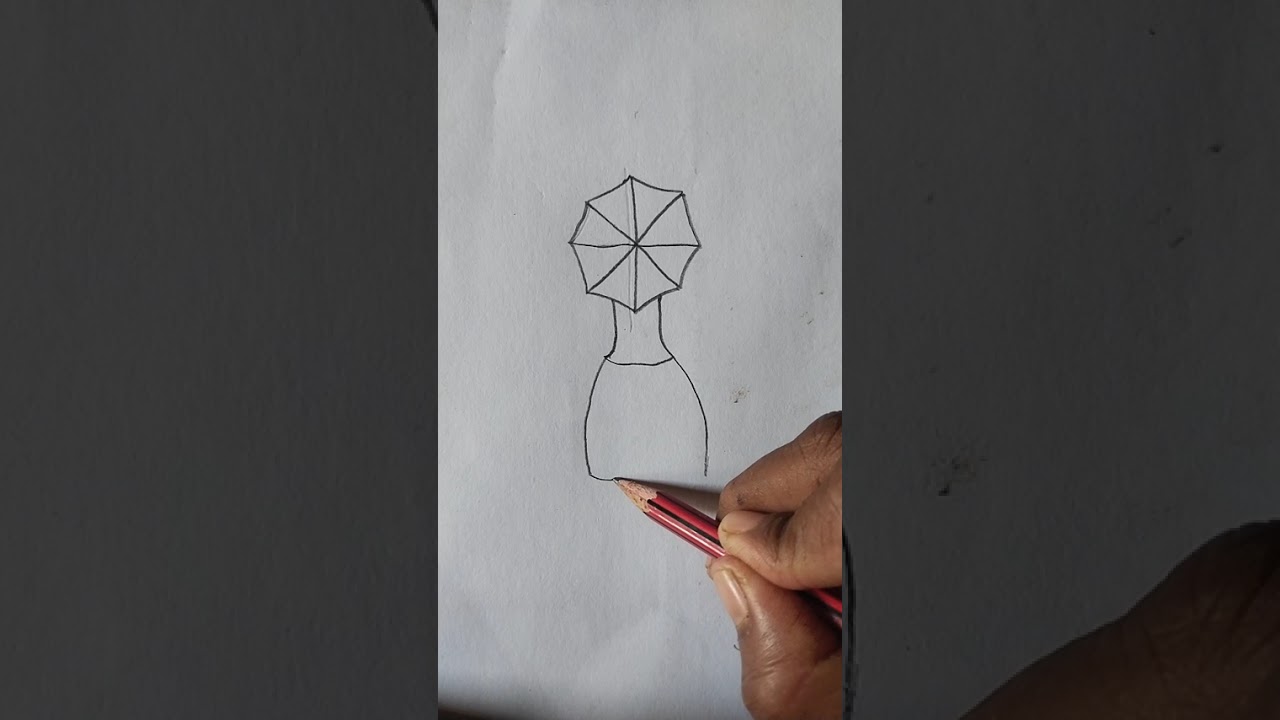 Girl Umbrella #Drawing #pencil#art #draw#long video