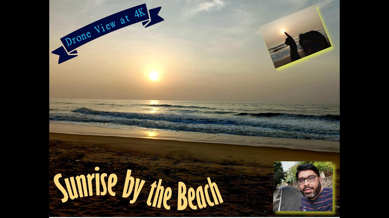 Sunrise at Uthandi Beach | ECR | 4K Drone Shots | Beach View | Matsya Narayana Temple | Chennai Days