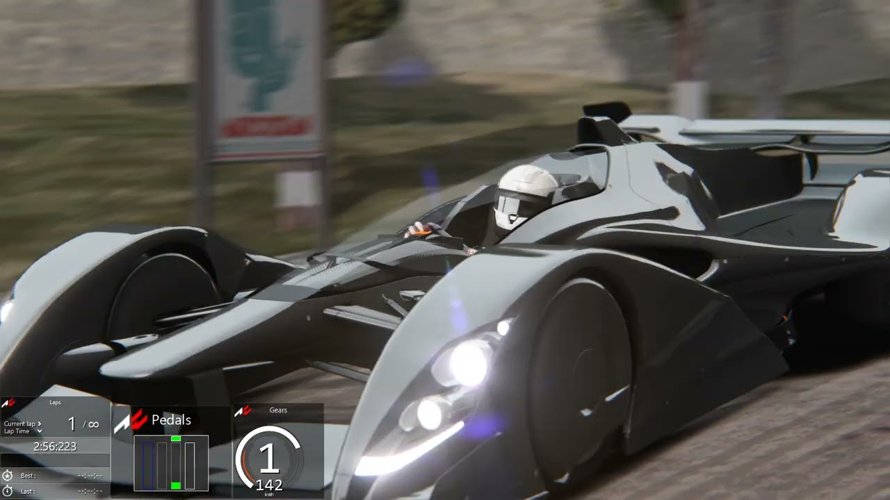 Assetto Corsa Pescara 1957 Red Bull X1 S2 World Record 4:48.435 TV Cam