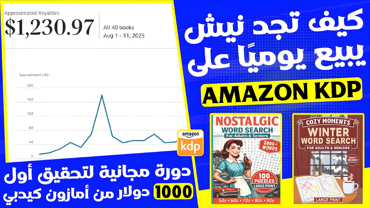 كيف تختار نيش يوصلك لأول 1000$ من Amazon KDP