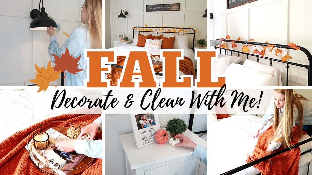 2022 FALL DECORATE WITH ME | FALL CLEAN WITH ME | MASTER BEDROOM | FARMHOUSE | COZY