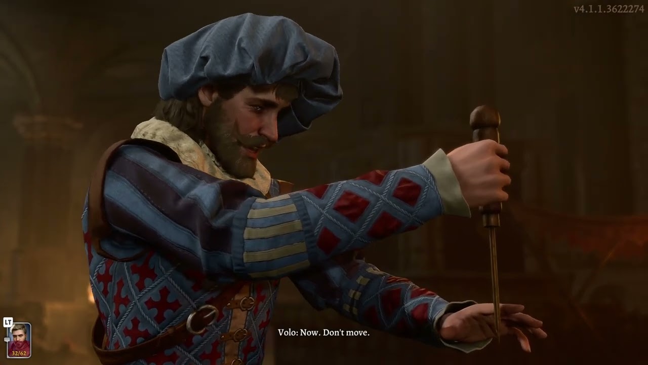What happens if you let Volo get the tadpole out with a needle | Baldur's Gate 3