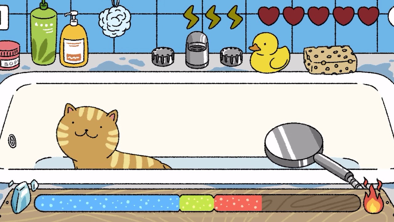 Adorable Home Gameplay: Mini games(Showering the Cat)