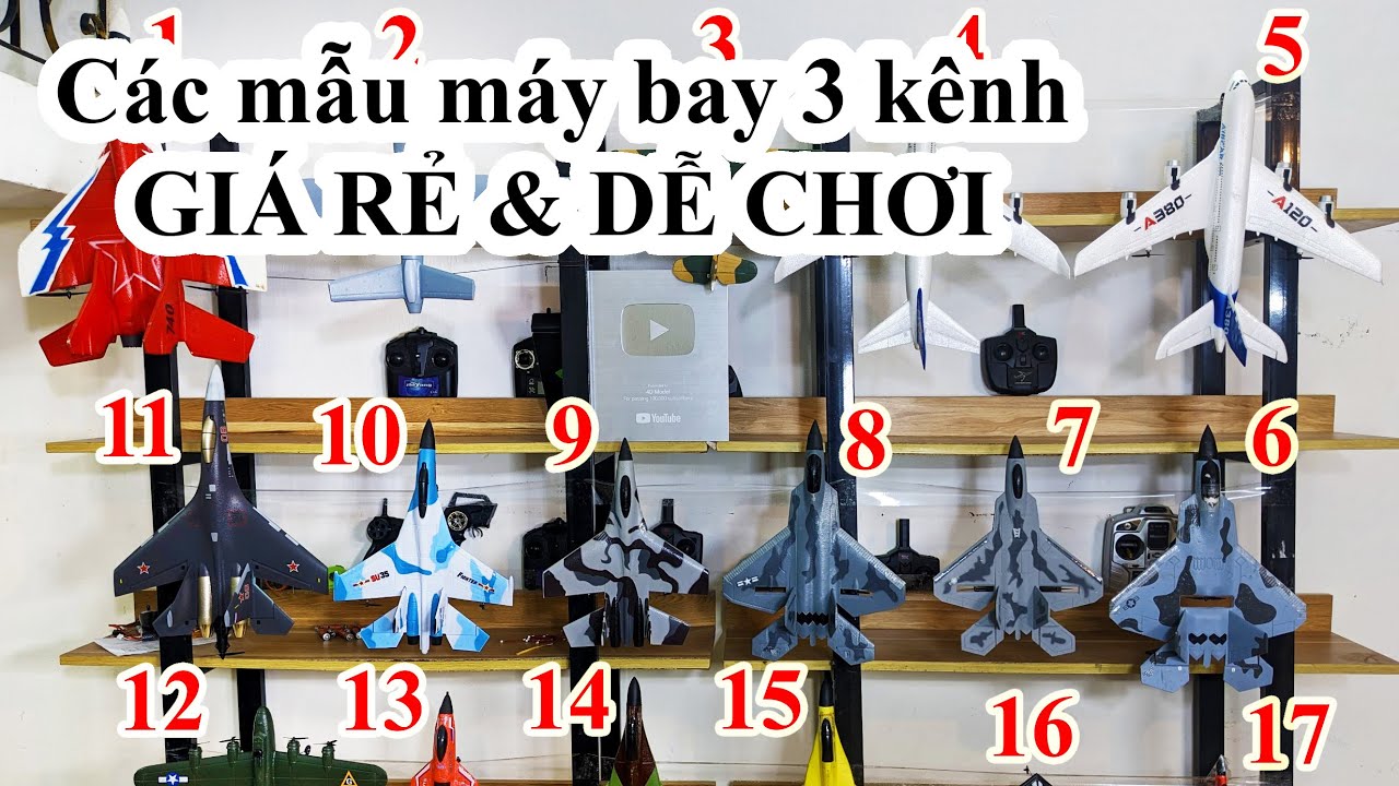 Tổng hợp máy bay điều khiển 3 kênh GIÁ RẺ & DỄ CHƠI. #RC #rcplane #Aircraft #Jet #Mohinh