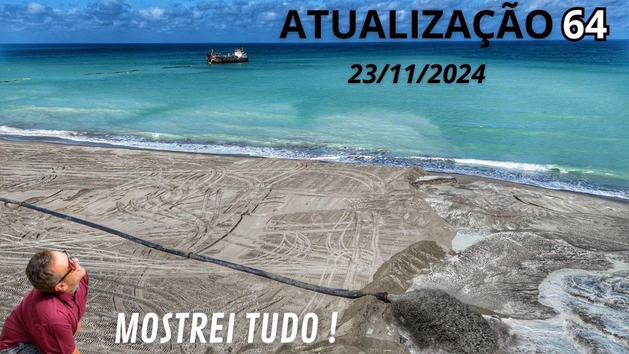 Atualização 64 - Engorda da Praia de Ponta Negra - COR LINDA DO MAR E MOSTRAMOS TUDO NESSE MEGA VOO