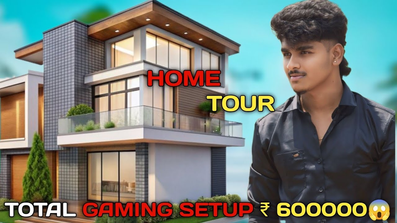 HOME TOUR 🏘️ || GAMING SETUP ₹600000😱 #hometour #gamingsetup #bharath200ff #freefire